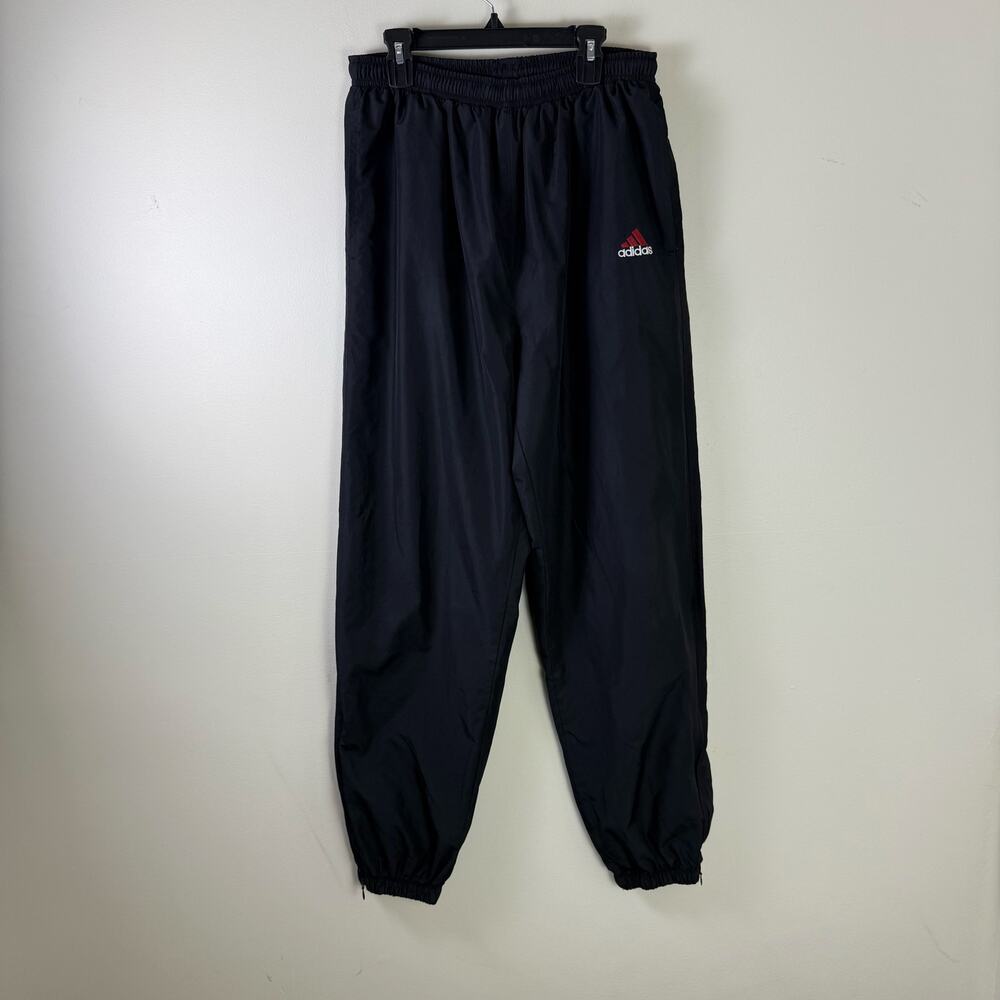 adidas Black Joggers with Red Logo